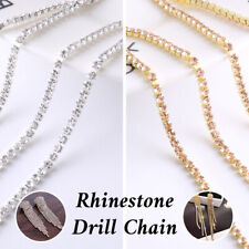 DIY 2MM Rhinestone Drill Chain Costume Sew Claw Chain Handmade Craft Accessories