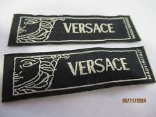 VERSACE 2 Designer Tag LABEL Replacement Sewing Accessories THIS IS FOR 2