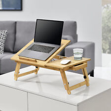 [en.casa] laptop table bed table notebook table tray bed table bamboo folding