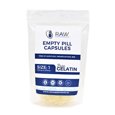 Empty Gelatin Clear Capsules Size 1 Halal Certified Kosher Gluten Gel 1,000 ct - Toronto - Canada