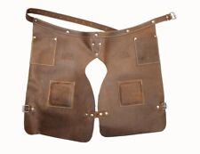 Leather chap for construction. Oil tan color(SST 1244)