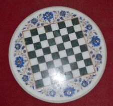 18 Marble Chess Table Top Pietra Dura Inlay Handmade Art Work"