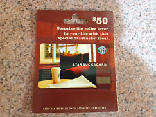 2004 STARBUCKS USA Red Chair $50 Hanger Gift Card Still NEW & Never Opened
