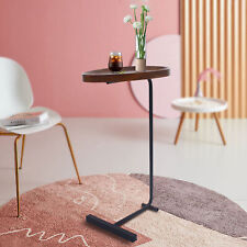 Small Side Table Narrow C Shaped End Table for Sofa Couch and Bed Bedroom