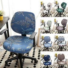 2-piece Split Office Chair Cover Elastic Stretch Computer Chair Cover Home Decor