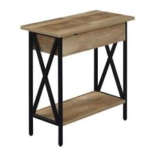 Convenience Concepts 23.7x24" End Table Particle Board Weathered Barnwood/Black"