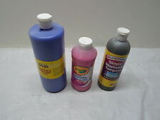 3 Bottles of Paint: School Smart Blue, Crayola Magenta, Colorations Black - Atchison - US