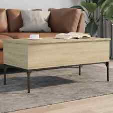 Coffee Table Sonoma Oak 100x50x45 cm Engineered Wood and Metal