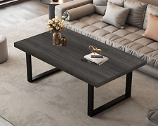 IBF Rustic Coffee Table, Wood and Metal Simple Industrial Modern Center Table, M - Mumbai - India