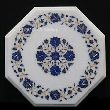 12 Marble Table Top Semi Precious Stones Pietra Dura Floral Inlay Handmade"