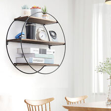 Round 3 Tiers Floating Shelf Units Circle Wood Rustic Decor Farmhouse Rack 20in - Toronto - Canada