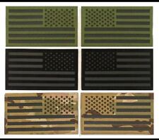 Infrared IR Reflective American Flag Military Tactical Patch Green Black Camo