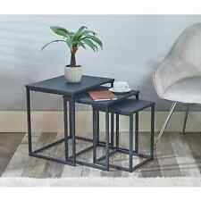 Industrial Nest Of Tables Set of 3 Nesting Side End Table Living Room Furniture