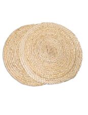 Handwoven Jute Natural Reversible Rugs Round Braided Floor Carpet Mat For Home