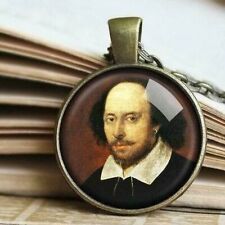 William Shakespeare Necklace, Portrait Pendant Jewelry