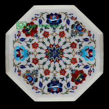 18'' Marble Table Top mosaic Coffee Center Corner Side Inlay Malachite w86 X-mas