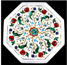 24'' marble table top inlay malachite center coffee antique home decor wall