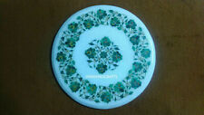 18'' white Marble Table Top center Coffee side malachite Inlay decor mosaic q13