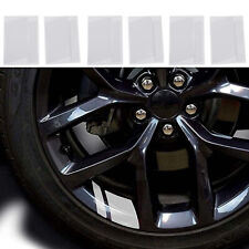 Automotive Wheels Stripes Decals Safety Warning Decoration Accessories Set White