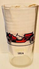 Vintage Hazel Atlas 6 Automobile Theme Drinking Glass 12oz"