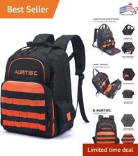 Large Capacity Tool Backpack for Construction Work - 49 Pockets & Laptop Sleeve