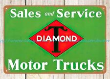 artwork decor Diamond T Motor Truck automotive Sales Service metal tin sign