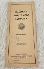VNTG Vehicle Code Summary Booklet California Automotive DMV Collect Garage Decor