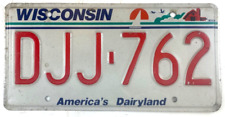 Vintage Wisconsin Auto License Plate 1987 Base Collector Man Cave Garage Decor