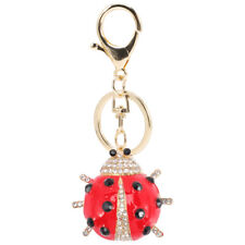 Automotive Accessories Key Wallet Ladybug Keychain Decor Ring Rhinestones US