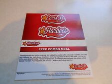 Lot of 10 Hardee's Carl's Jr. Combo Meal Cards