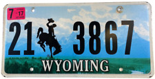 Wyoming 2017 License Plate Auto Weston Co Digitalized Printed Collector Decor