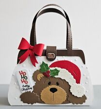 Handmade Christmas Paper purse gift bag/gift card holder. Holiday gc holder.