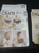 McCalls Crafts 4207 Sewing Pattern Bridal Wedding Accessories Glove Garter CUT