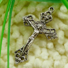 60 Pcs Tibetan Silver Jesus Cross Charms 48X29MM S1715 DIY Jewelry Making