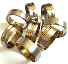 Wholesale 100pcs Gold Mix 8mm Men Women Stainless Steel Band Rings Man Jewelry