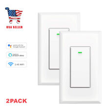 Smart Light Switch, Compatible with Google Assistant Alexa Timer Schedule 2PACK - Houston - US