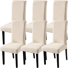 6 Pack Super Fit Stretch Removable Washable Short Dining Chair Protector Beige - Toronto - Canada