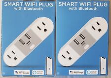 Lot of 2 Smart WiFi 2-Outlet Plug with 2 USB Ports works with Alexa & Google - Rio Rancho - US