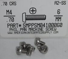 M4-.70X6MM PAN HEAD PHILLIPS MACHINE SCREWS A2 STAINLESS STEEL (40) - Detroit - US