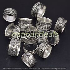 BULK !! Spinners Meditation Rings 10pcs Wholesale Lot 925 Silver Plated Jewelry