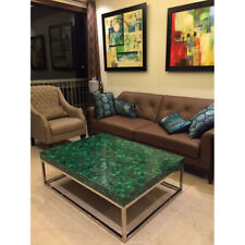 Green Malachite Stone Dining Table Top Luxury Handmade Furniture Living Room Dec