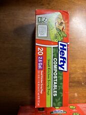 4 boxes Hefty® Compostable Kitchen Food Scrap Bags 20 ct 2.6 Gallon Sealed