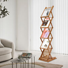 Heavy Duty Bamboo MagazineRack 5 Layers Foldable File Shelf Pop-up Book Stand - Toronto - Canada