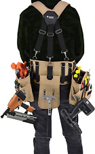 PROFESSIONAL Carpenter Tool Belt Bag Suspenders Construction Framers Electrician