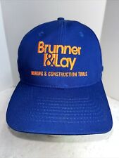 1990s Vintage Brunner & Lay Mining Tool Construction Tools Snapback Hat Cap Blue