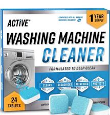 ACTiVE Washing Machine Cleaner 1 Year Supply Safe for Septic & All Brands Sealed