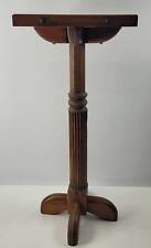 Vintage Square Wooden Pedestal fern stand hallway bust holder tall side key