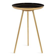 Laranya Round Metal Side Table 15x15x22.5 Black/gold - New York - US