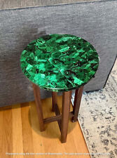 Green Gemstone Furniture with Unique Natural Coffee Table Top Elegant Home Deco