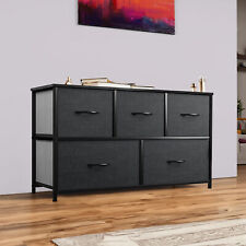 TAUS 5 Drawers Wide Dresser Storage Tower Organizer Fabric Unit Nightstand - Toronto - Canada